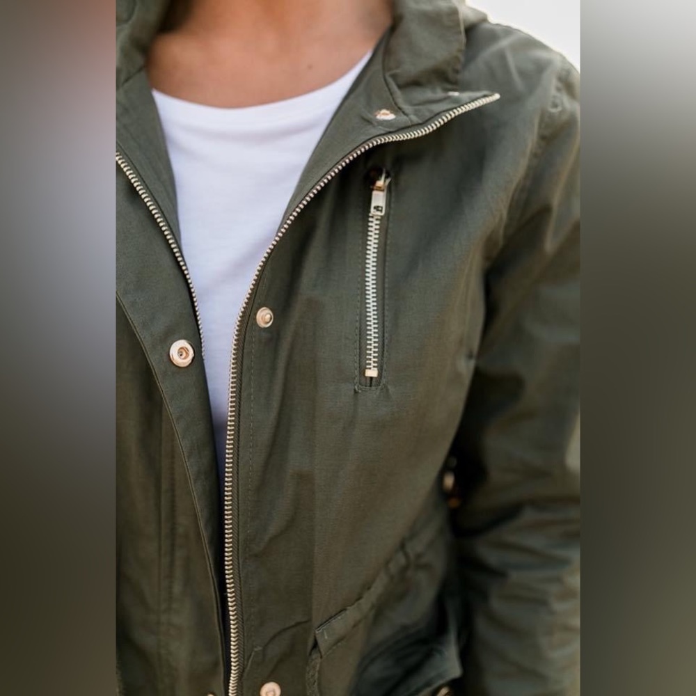 NWT Olive Hooded Cargo Jacket SZ Small by 2Sable - Picture 7 of 7